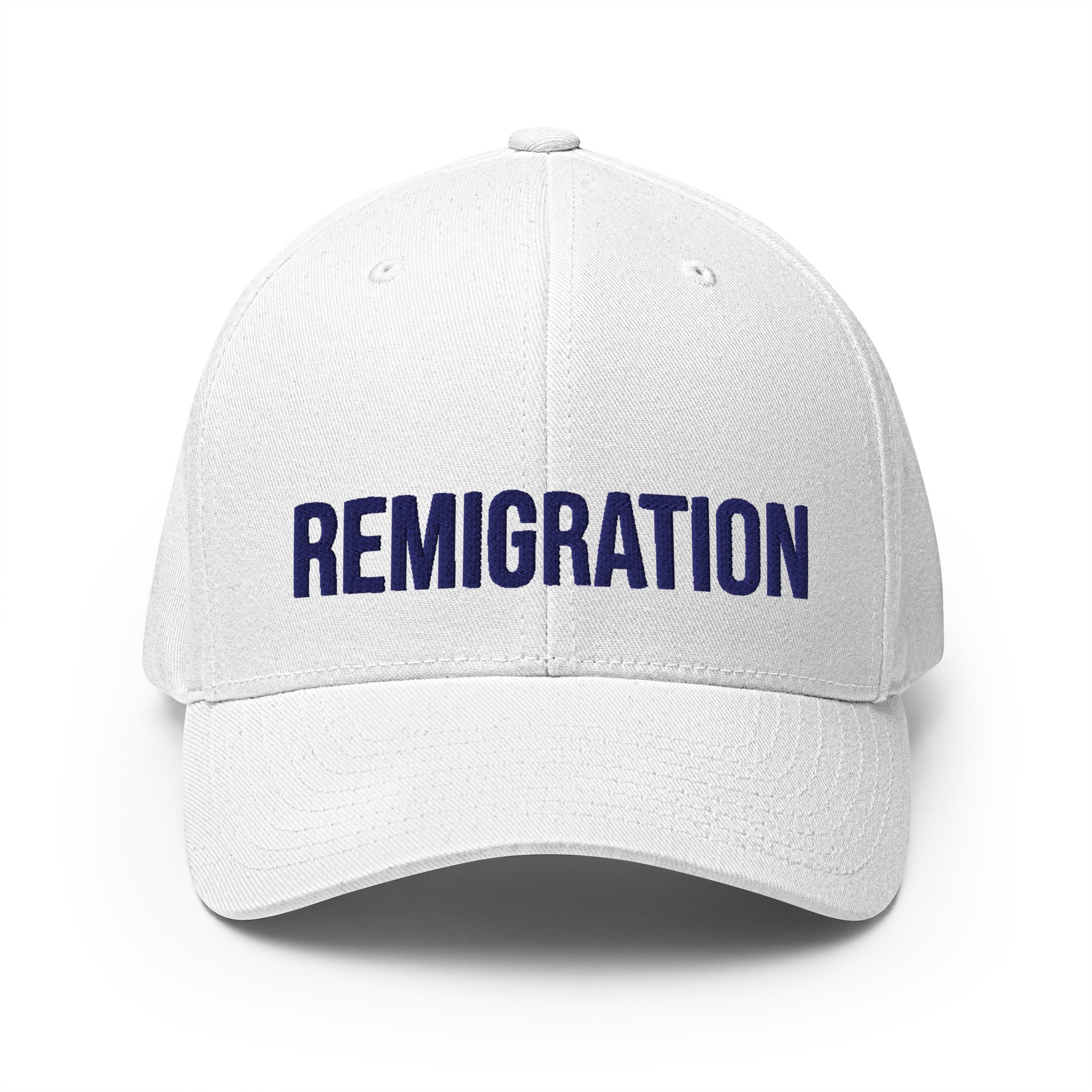 REMIGRATION Cap White front