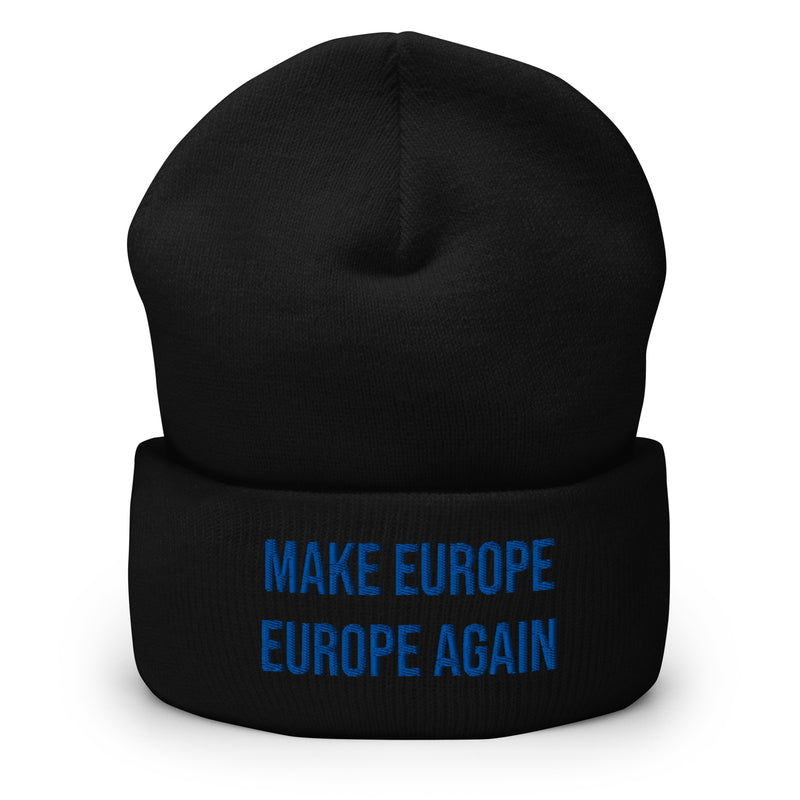 Make Europe Europe Again Beanie, Black, front view