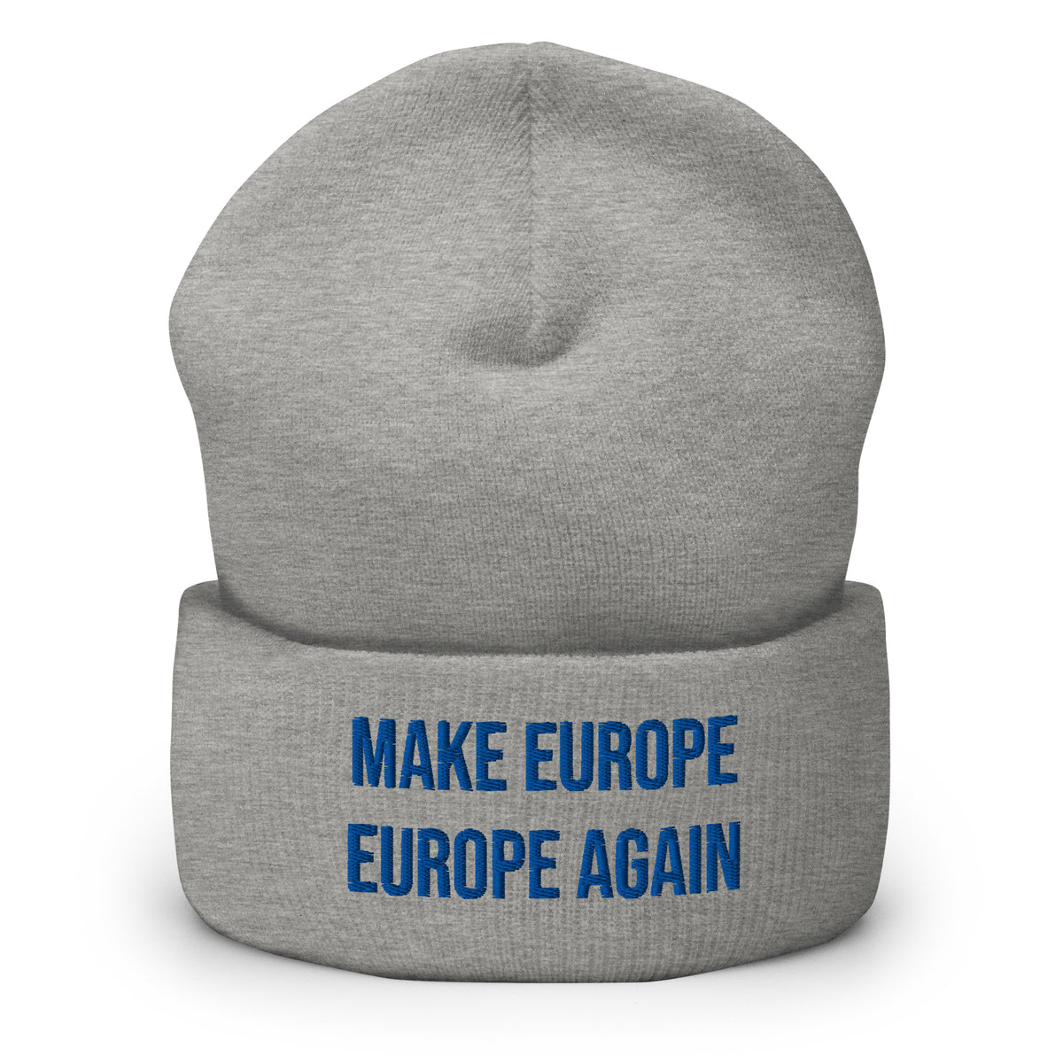 Make Europe Europe Again Beanie, Heather Grey, front view