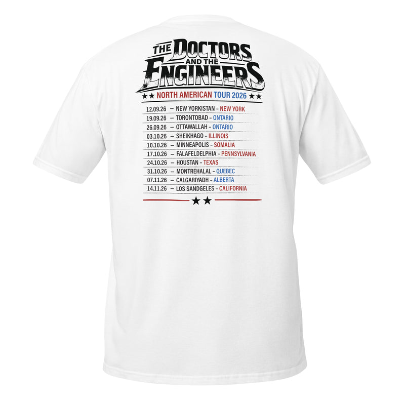 Doctors and Engineers - North America Tour, White, back view