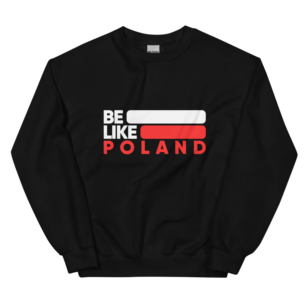 Be Like Poland Sweatshirt, Black, front view